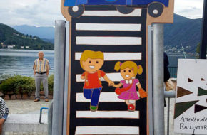 Porto Ceresio - Inauguration of road signs project designed by children